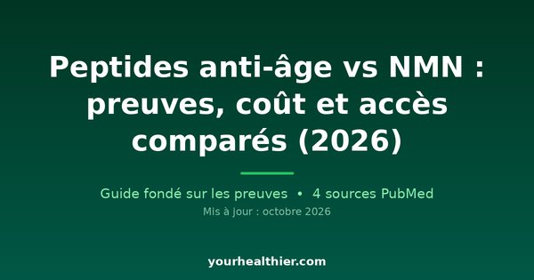 Peptides anti-âge vs NMN : preuves, coût et accès comparés (2026)