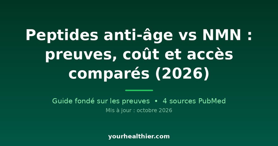 Peptides anti-âge vs NMN : preuves, coût et accès comparés (2026)