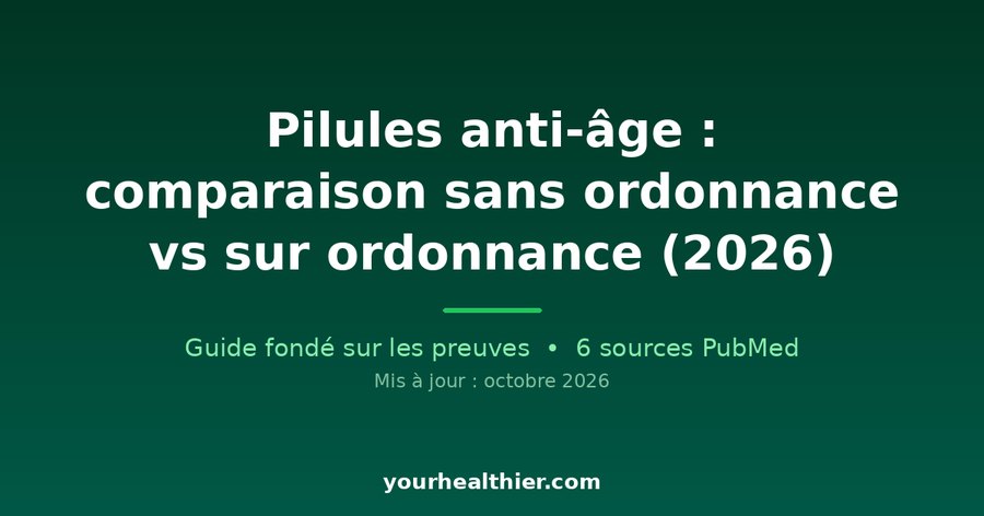 Pilules anti-âge : comparaison sans ordonnance vs sur ordonnance (2026)