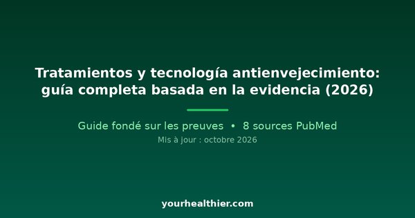 Tratamientos y tecnología antienvejecimiento: guía completa basada en la evidencia (2026)