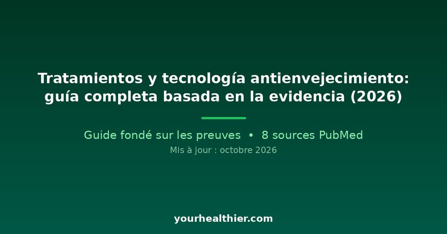 Tratamientos y tecnología antienvejecimiento: guía completa basada en la evidencia (2026)