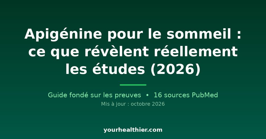 Apigénine pour le sommeil : ce que révèlent réellement les études (2026)
