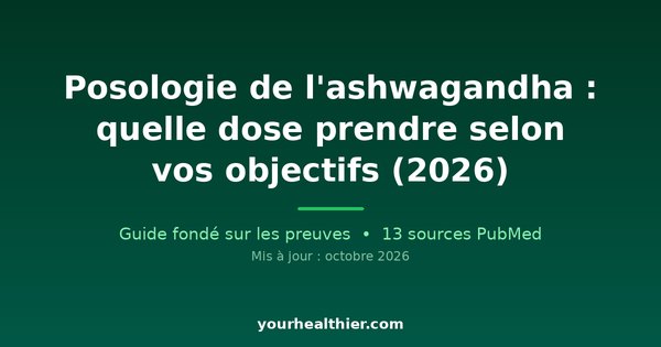 Posologie de l’ashwagandha : quelle dose prendre selon vos objectifs (2026)