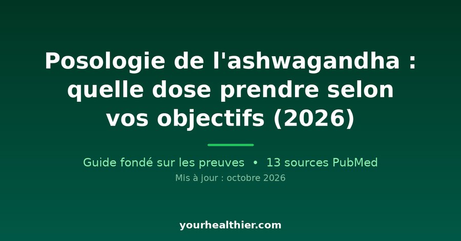 Posologie de l’ashwagandha : quelle dose prendre selon vos objectifs (2026)