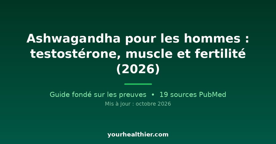 Ashwagandha pour les hommes : testostérone, muscle et fertilité (2026)