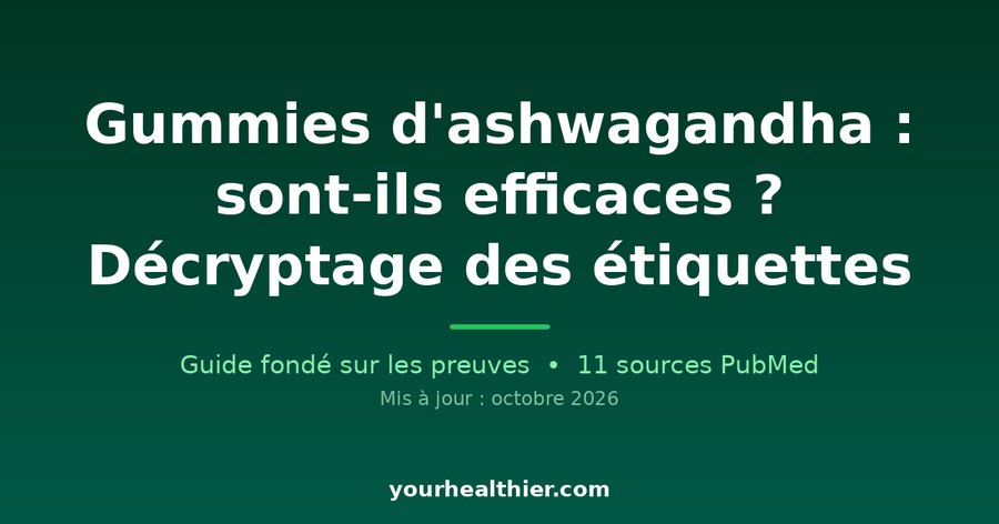 Gummies d’ashwagandha : sont-ils efficaces ? Décryptage des étiquettes