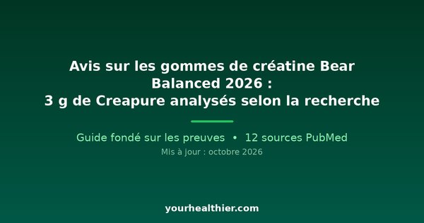 Avis sur les gommes de créatine Bear Balanced 2026 : 3 g de Creapure analysés selon la recherche