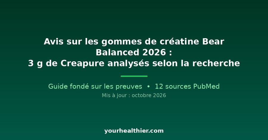 Avis sur les gommes de créatine Bear Balanced 2026 : 3 g de Creapure analysés selon la recherche