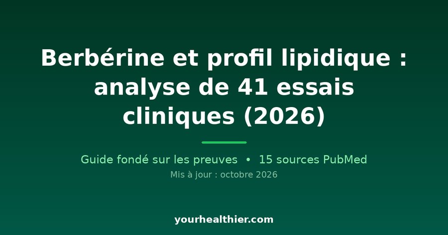 Berbérine et profil lipidique : analyse de 41 essais cliniques (2026)