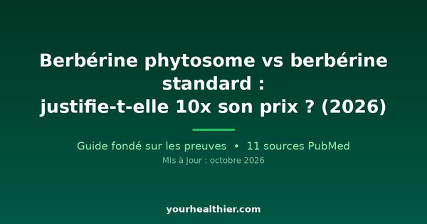 Berbérine phytosome vs berbérine standard : justifie-t-elle 10x son prix ? (2026)