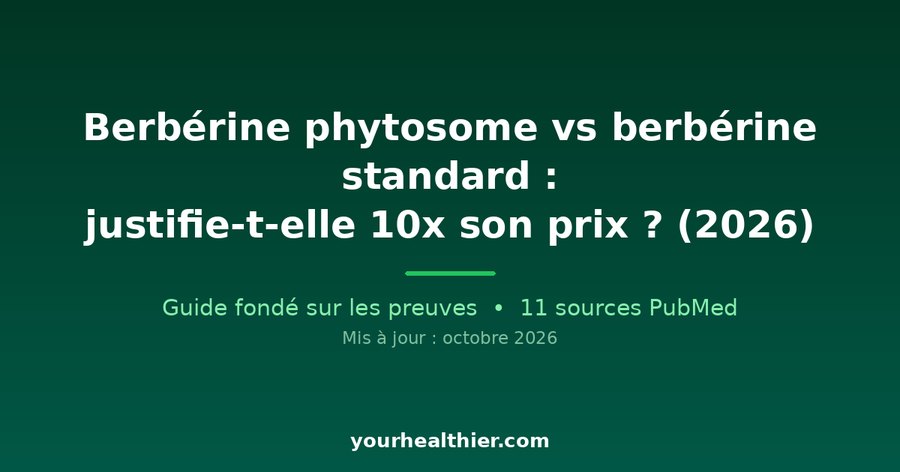 Berbérine phytosome vs berbérine standard : justifie-t-elle 10x son prix ? (2026)