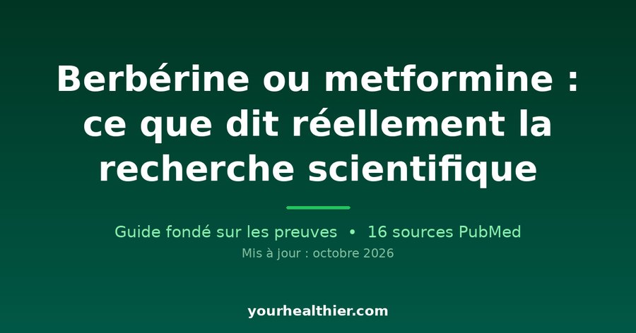 Berbérine ou metformine : ce que dit réellement la recherche scientifique