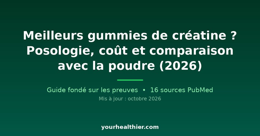 Meilleurs gummies de créatine ? Posologie, coût et comparaison avec la poudre (2026)