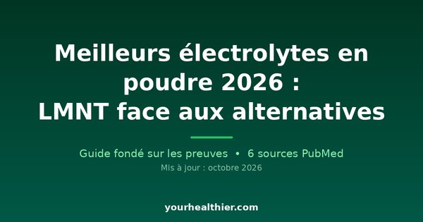 Meilleurs électrolytes en poudre 2026 : LMNT face aux alternatives