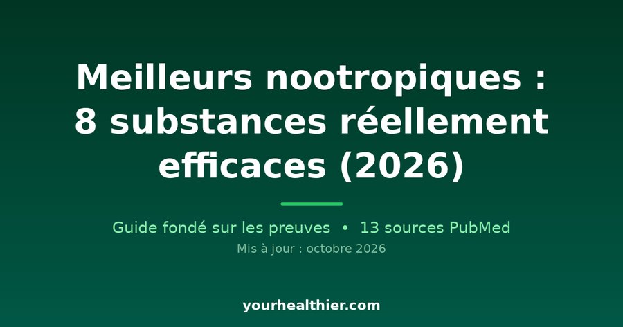 Meilleurs nootropiques : 8 substances réellement efficaces (2026)