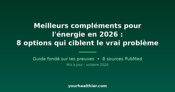 Meilleurs compléments pour l’énergie en 2026 : 8 options qui ciblent le vrai problème