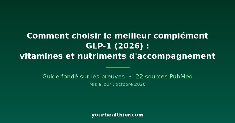 Comment choisir le meilleur complément GLP-1 (2026) : vitamines et nutriments d’accompagnement