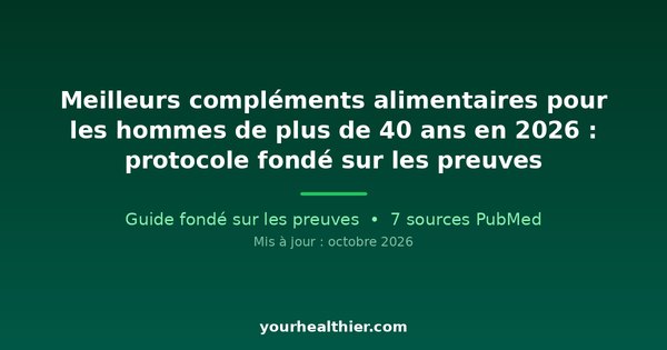 Meilleurs compléments alimentaires pour les hommes de plus de 40 ans en 2026 : protocole fondé sur les preuves
