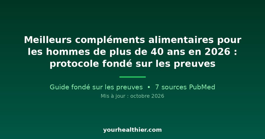 Meilleurs compléments alimentaires pour les hommes de plus de 40 ans en 2026 : protocole fondé sur les preuves