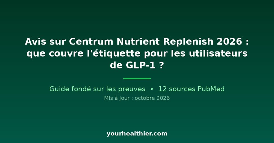 Avis sur Centrum Nutrient Replenish 2026 : que couvre l’étiquette pour les utilisateurs de GLP-1 ?
