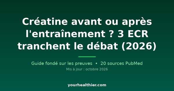 Créatine avant ou après l’entraînement ? 3 ECR tranchent le débat (2026)