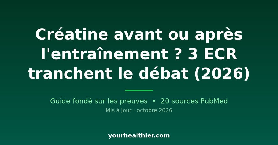 Créatine avant ou après l’entraînement ? 3 ECR tranchent le débat (2026)