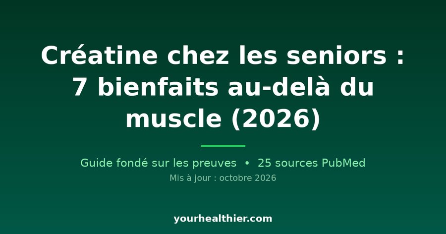Créatine chez les seniors : 7 bienfaits au-delà du muscle (2026)