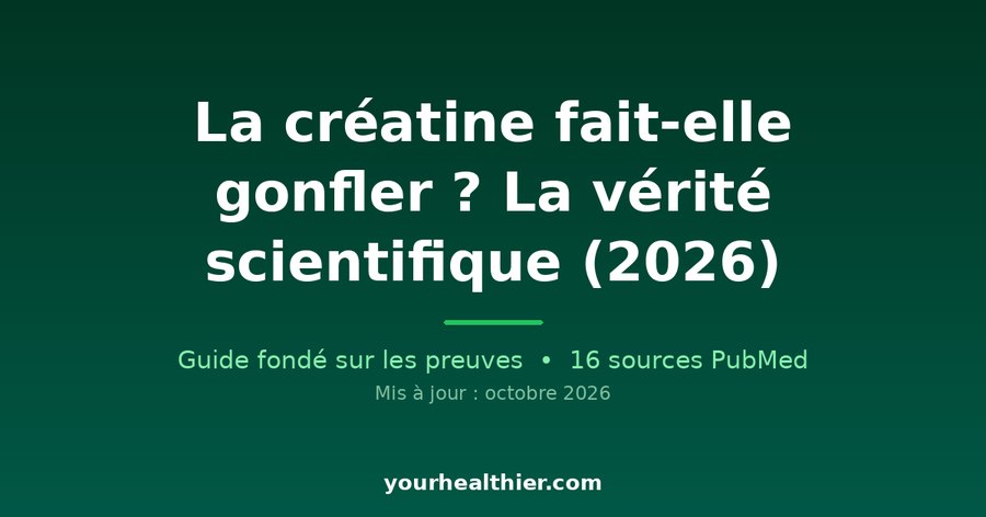 La créatine fait-elle gonfler ? La vérité scientifique (2026)