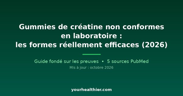Gummies de créatine non conformes en laboratoire : les formes réellement efficaces (2026)