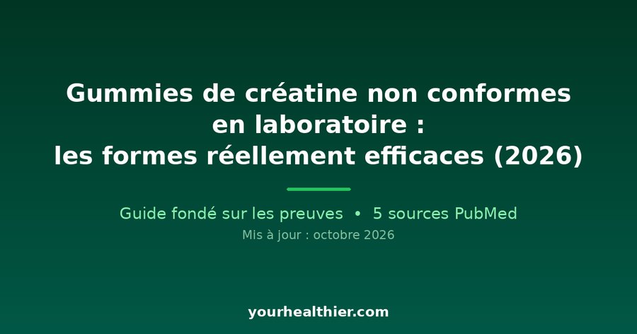 Gummies de créatine non conformes en laboratoire : les formes réellement efficaces (2026)