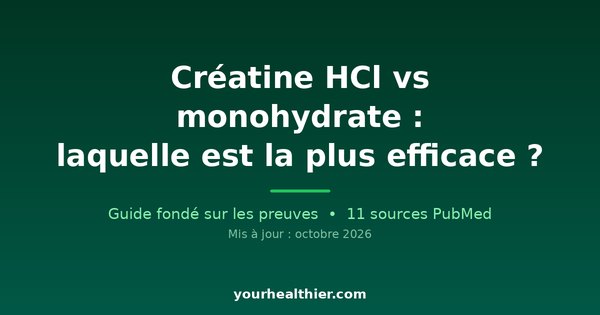 Créatine HCl vs monohydrate : laquelle est la plus efficace ?