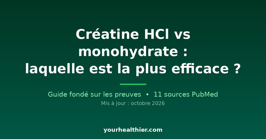Créatine HCl vs monohydrate : laquelle est la plus efficace ?