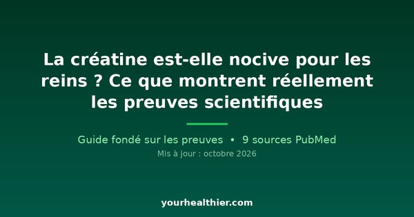 La créatine est-elle nocive pour les reins ? Ce que montrent réellement les preuves scientifiques