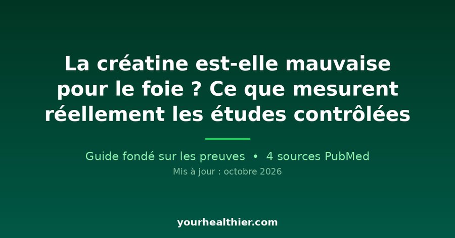 La créatine est-elle mauvaise pour le foie ? Ce que mesurent réellement les études contrôlées