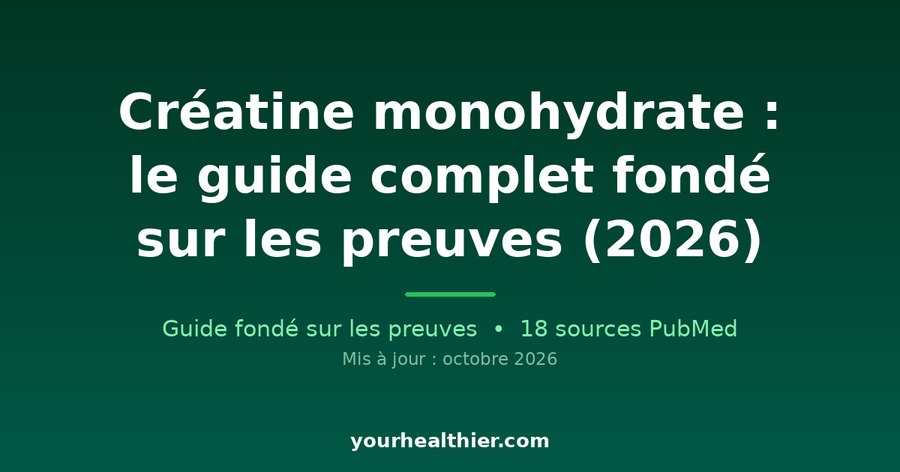 Créatine monohydrate : le guide complet fondé sur les preuves (2026)