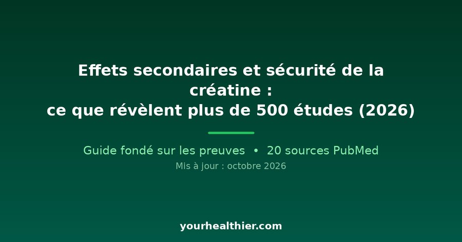 Effets secondaires et sécurité de la créatine : ce que révèlent plus de 500 études (2026)