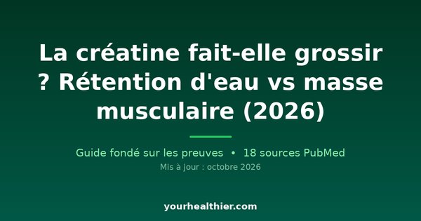 La créatine fait-elle grossir ? Rétention d’eau vs masse musculaire (2026)