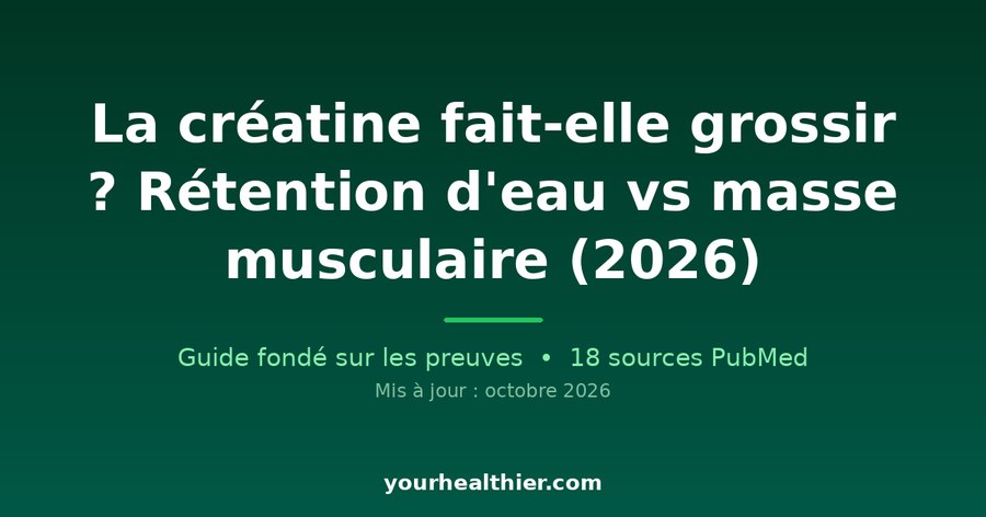 La créatine fait-elle grossir ? Rétention d’eau vs masse musculaire (2026)