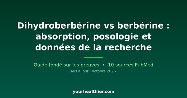 Dihydroberbérine vs berbérine : absorption, posologie et données de la recherche