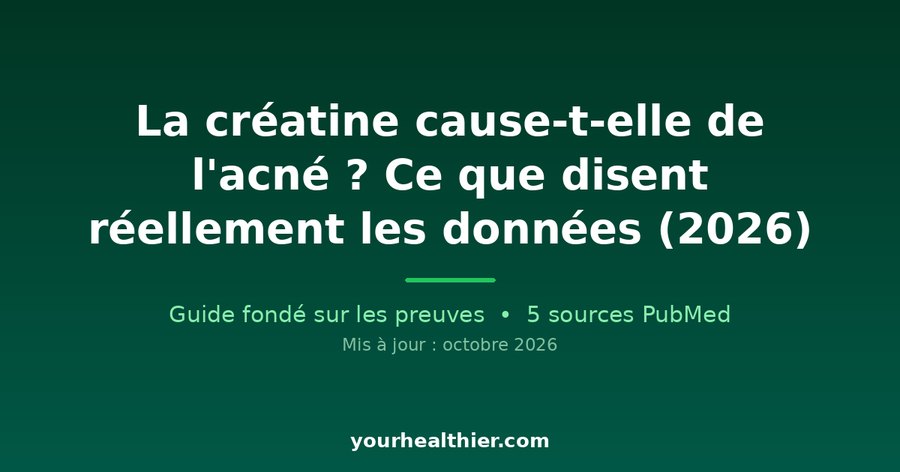 La créatine cause-t-elle de l’acné ? Ce que disent réellement les données (2026)