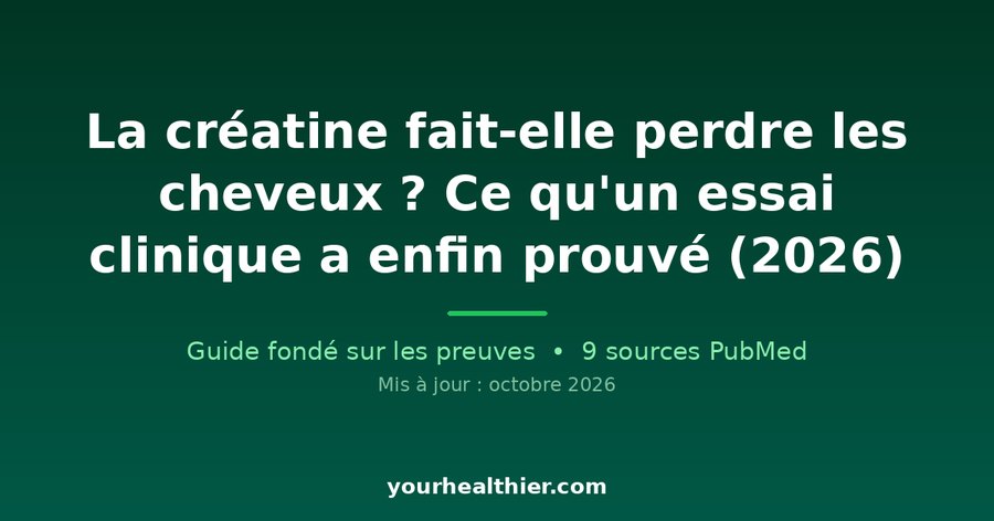 La créatine fait-elle perdre les cheveux ? Ce qu’un essai clinique a enfin prouvé (2026)