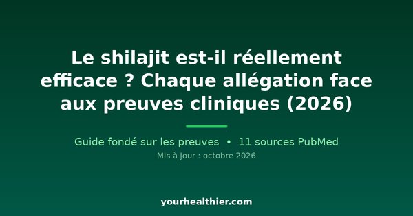 Le shilajit est-il réellement efficace ? Chaque allégation face aux preuves cliniques (2026)