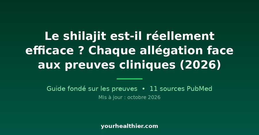 Le shilajit est-il réellement efficace ? Chaque allégation face aux preuves cliniques (2026)