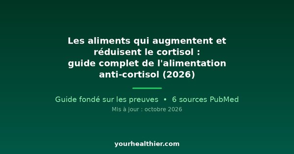 Les aliments qui augmentent et réduisent le cortisol : guide complet de l’alimentation anti-cortisol (2026)