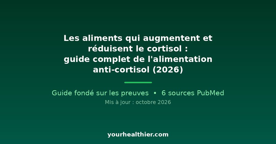 Les aliments qui augmentent et réduisent le cortisol : guide complet de l’alimentation anti-cortisol (2026)