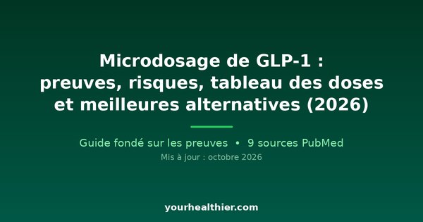 Microdosage de GLP-1 : preuves, risques, tableau des doses et meilleures alternatives (2026)