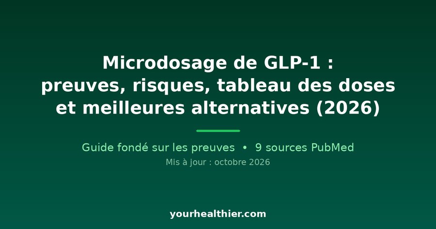 Microdosage de GLP-1 : preuves, risques, tableau des doses et meilleures alternatives (2026)