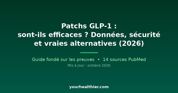 Patchs GLP-1 : sont-ils efficaces ? Données, sécurité et vraies alternatives (2026)