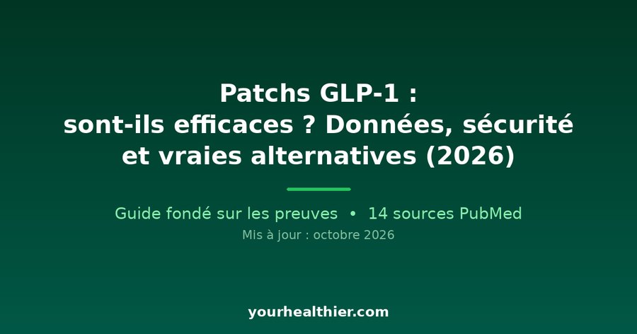 Patchs GLP-1 : sont-ils efficaces ? Données, sécurité et vraies alternatives (2026)
