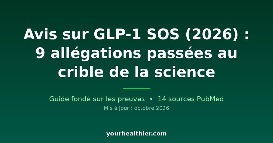 Avis sur GLP-1 SOS (2026) : 9 allégations passées au crible de la science
